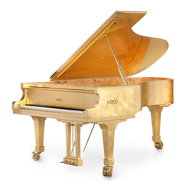 FAZIOLI F228 24k 金箔三角鋼琴 黃金樹葉